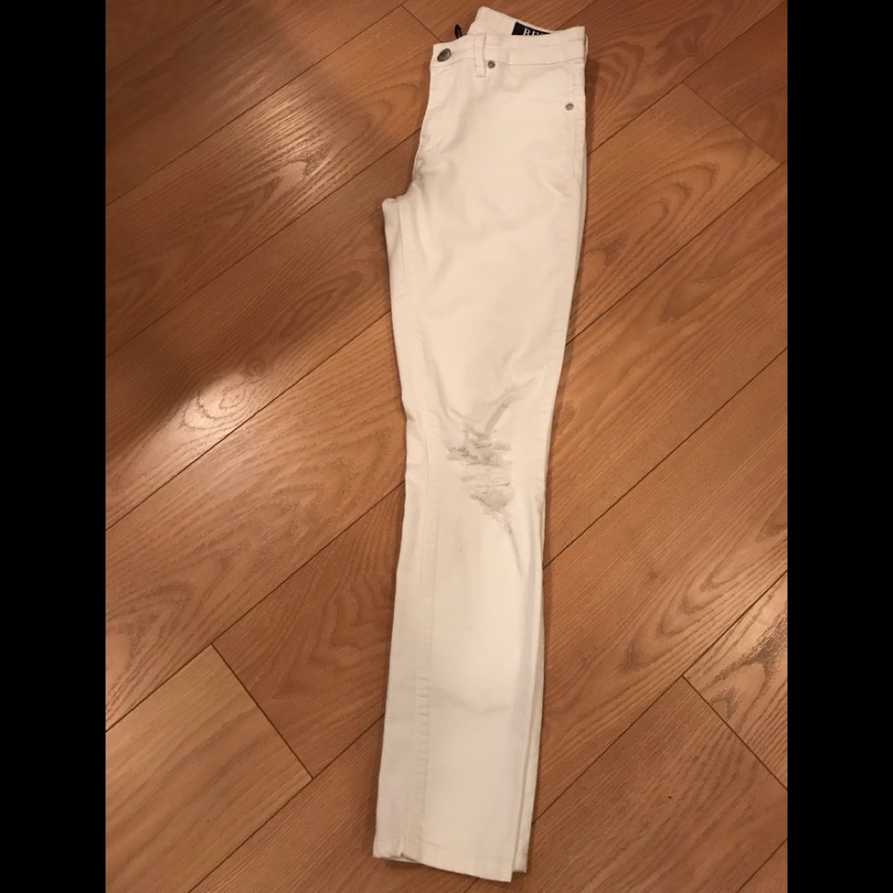 RES white ripped denim